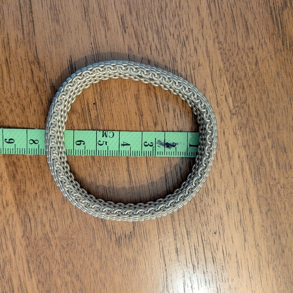 Tiffany & Co Sterling Silver Woven Mesh Bracelet | Heavy 55g | Authentic - Picture 4 of 7